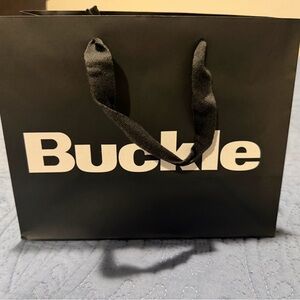 Buckle Black and Tan Shopping Bag